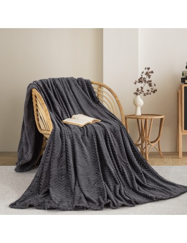ΚΟΥΒΕΡΤΑ FLEECE ΗΜΙΔΙΠΛΟ 180X240 ADAM HOME (550) DARK GREY(70)