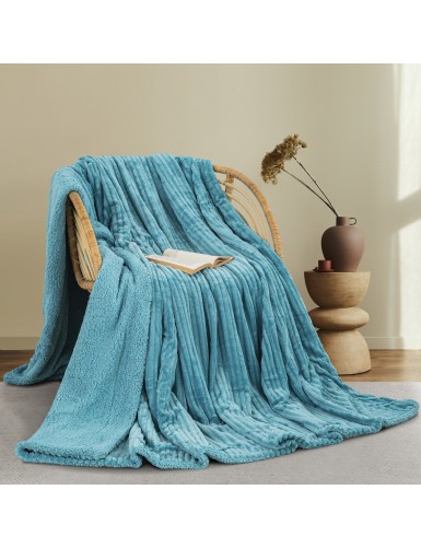 ΚΟΥΒΕΡΤΑ FLEECE/SHERPA 220X240 ADAM HOME (400) AQUA(25)