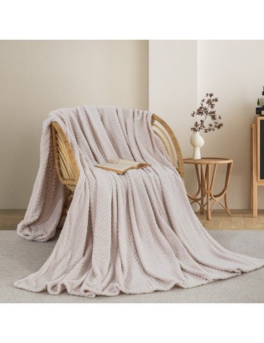 ΚΟΥΒΕΡΤΑ FLEECE ΗΜΙΔΙΠΛΟ 180X240 ADAM HOME (550) IVORY (01)