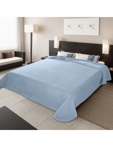 ΚΟΥΒΕΡΤΑ ΙΣΠΑΝΙΑΣ ΜΟΝΗ 160X220 BELPLA STER PLAIN LIGHT BLUE(3)