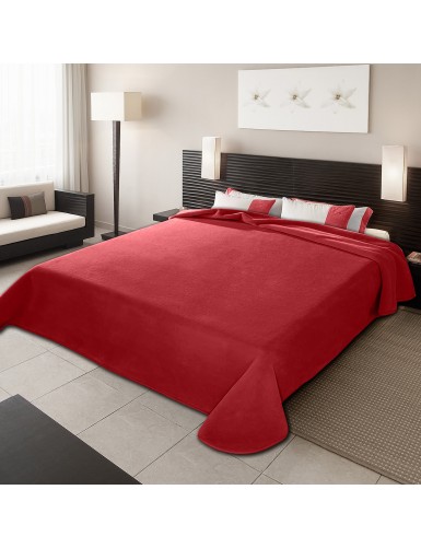 ΚΟΥΒΕΡΤΑ ΙΣΠΑΝΙΑΣ ΜΟΝΗ 160X220 BELPLA STER PLAIN RED(34)
