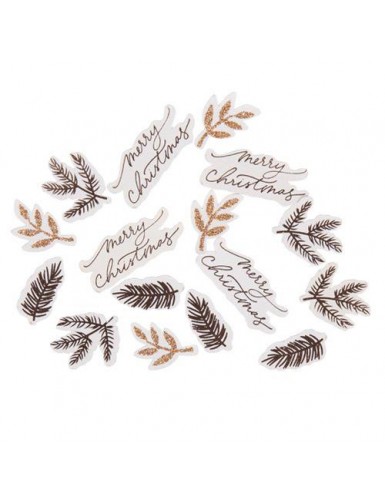 Beauty Home ΧΑΡΤΙΝΑ ΚΟΜΦΕΤΙ “Merry Christmas” 2 – 4,5cm 100 ΤΜΧ