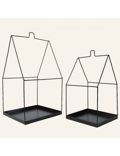 Beauty Home ΜΕΤΑΛΛΙΚΟ ΣΠΙΤΙ ΣΕΤ 2 ΤΜΧ 20 x 20 x 38 cm , 25 x 25 x 49