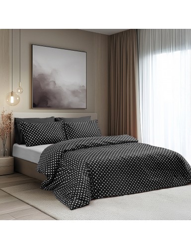 Beauty Home Σετ παπλωματοθήκη μονή Art 10101 Fancy 170×250 Μαύρο