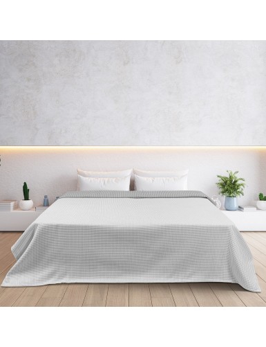 Beauty Home Κουβέρτα King Size διπλής όψεως Cross matelasse Art 11173 260x270 Γκρι