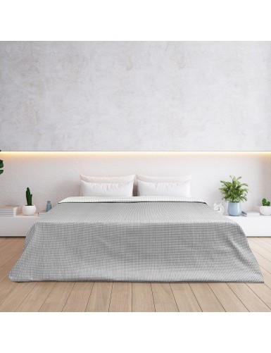Beauty Home Κουβέρτα King Size διπλής όψεως Cross matelasse Art 11173 260x270 Γκρι