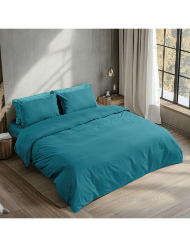 Beauty Home Σεντόνι ημίδιπλο με λάστιχο Prime Art 1230 125x200+35 Πετρόλ