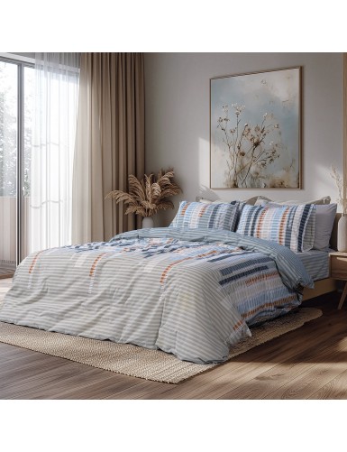 Beauty Home Ζεύγος μαξιλαροθήκες Moments Art 12571 51x73 Λαδί,Σιέλ