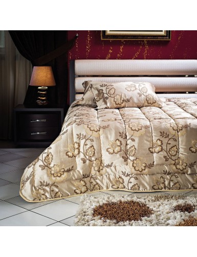 Beauty Home Σετ πάπλωμα υπέρδιπλο Art 1447 220x240 Εμπριμέ,Χρυσαφί