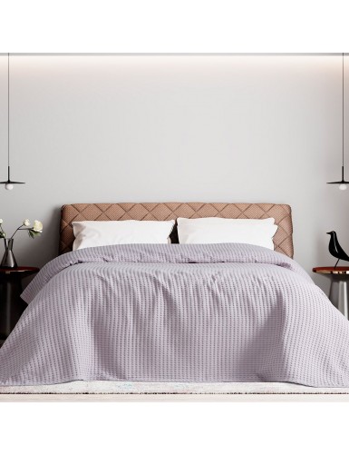 Beauty Home Πικέ υπέρδιπλη waffle Art 1990 Lilac 230x240 Λιλά