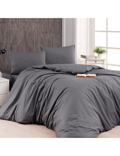 Beauty Home Παπλωματοθήκη μονή μονόχρωμη Art 1999 170x250 Ανθρακί