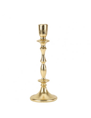 Beauty Home Κηροπήγιο μεταλλικό Gabina – Χρυσό Ø10x28cm