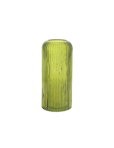 Beauty Home Βάζο γυάλινο Zoé – Λαδί Ø8,5x20cm – 920ml