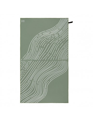 Beauty Home Πετσέτα θαλάσσης διπλής όψης Microfiber 200gsm Art 2290 90x160 Λαδί