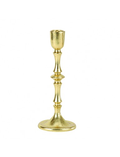 Beauty Home Κηροπήγιο μεταλλικό Gabina – Χρυσό Ø9x23cm