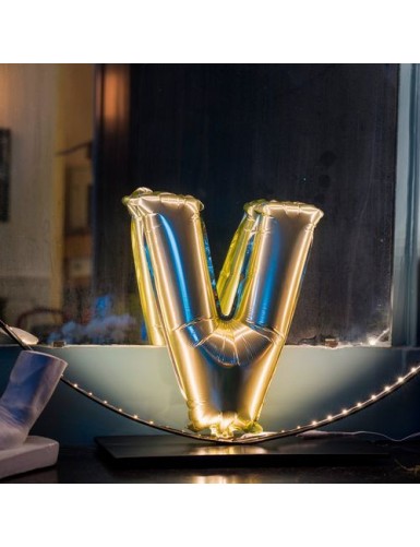 Beauty Home ΜΠΑΛΟΝΙ ΓΡΑΜΜΑ “V” 36cm-ΧΡΥΣΟ