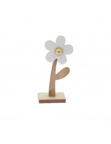 Beauty Home Ξύλινο διακοσμητικό μαργαριτα 6x15x5cm