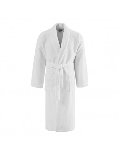 Beauty Home Μπουρνούζι Assist βελουτέ με γιακά Art Ε3054 55%Cot-45%Pol 300gsm Λευκό