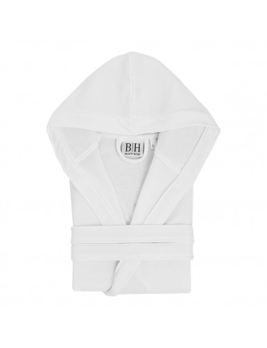 Beauty Home Μπουρνούζι Satisfaction ζακαρ με κουκούλα Art3055 80%Cot-20%Pol 270gsm Λευκό