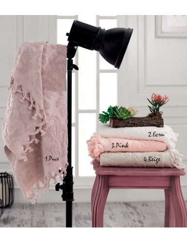 Beauty Home Πετσέτα μπάνιου ζακάρ με δετό κρόσι Art 3180 σε 4 αποχρώσεις 70x140