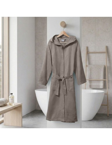 Beauty Home Μπουρνούζι με κουκούλα Mojo Art 3474 Γκρι