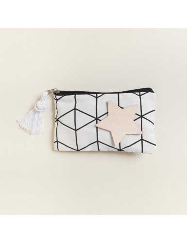 Beauty Home ΠΟΡΤΟΦΟΛΑΚΙ 9 x 16 cm ΓΕΩΜΕΤΡΙΚΟΙ ΡΟΜΒΟΙ ΛΕΥΚΟ-ΜΑΥΡΟ