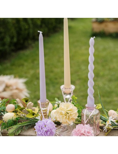 Beauty Home 2 Κεριά – Απαλό Κίτρινο Ø2,2 x 25 cm