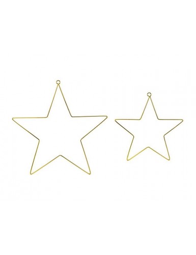 Beauty Home ΜΕΤΑΛΛΙΚΑ ΑΣΤΕΡΙΑ ΣΕΤ 2 ΤΕΜ 20 Κ 28 CM