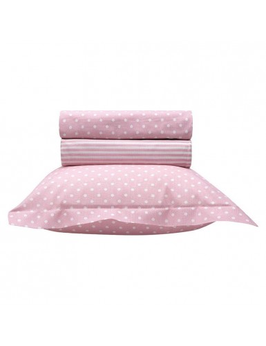 Beauty Home Σετ σεντόνια βρεφικά Art 5132 Pink 120x170 Ροζ