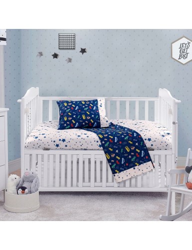 Beauty Home Σετ σεντόνια βρεφικά Art 5174 120x160 Μπλε