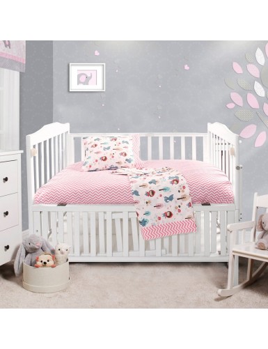 Beauty Home Σετ σεντόνια βρεφικά Art 5178 120x160 Ροζ