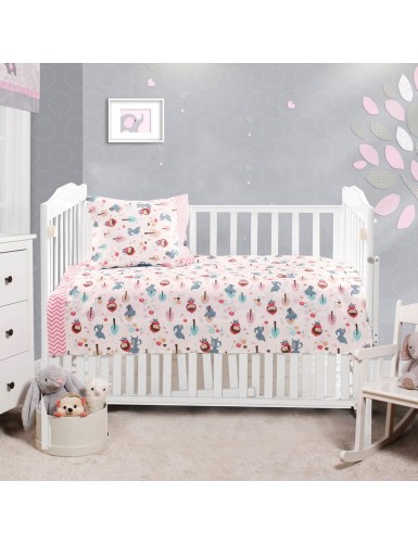 Beauty Home Σετ σεντόνια βρεφικά Art 5178 120x160 Ροζ