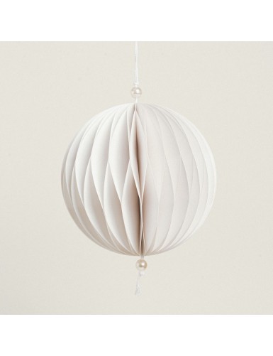 Beauty Home ΧΑΡΤΙΝΗ ΜΠΑΛΑ ΛΕΥΚΗ 15 cm