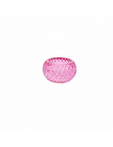 Beauty Home Κηροπήγιο Chloé Γυαλί Framboise Ø7,5x4cm