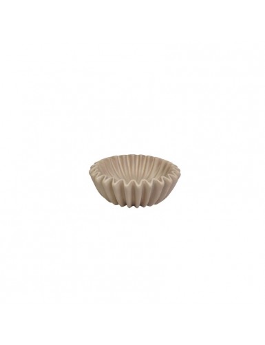 Beauty Home Μπολ κεραμικό Πλισέ – Taupe 15x15x4,5 cm