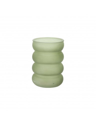 Beauty Home Βάζο γυάλινο Victor – Λαδί Ø8×11,5cm – 380ml