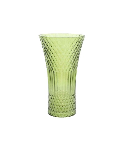 Beauty Home Βάζο γυάλινο Iris – Λαδί Ø13x23cm – 1100m
