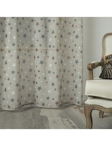 Beauty Home Κουρτίνα Art 6120 280x280 Μπεζ,Κόκκινο,Μπλε