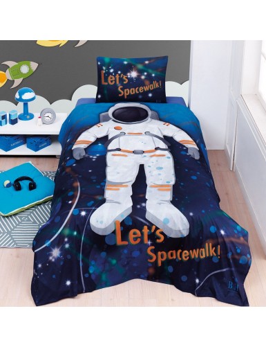 Beauty Home Σετ παπλωματοθήκη μονή Spacewalk Art 6227 170x240 Εμπριμέ