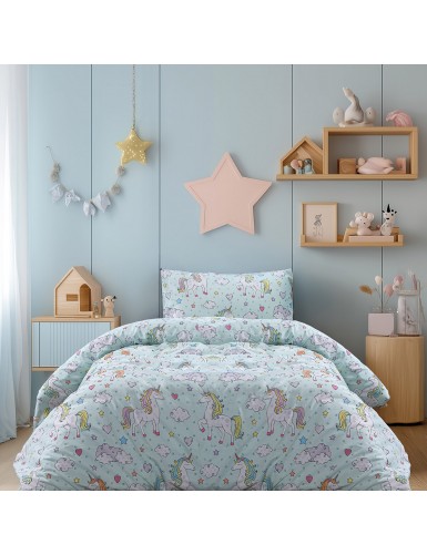 Beauty Home Σετ κουβερλί μονό Candy Art 6327 160x230 Μέντα