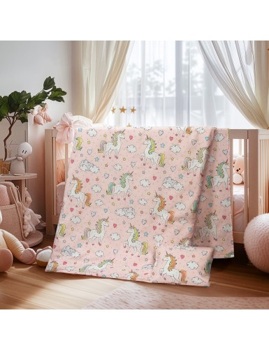 Beauty Home Σετ σεντόνια βρεφικά Bloom Art 6328 120x170 Ροζ