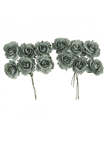 Beauty Home 12 Ρόδα Χάρτινα Πράσινο Ευκαλύπτου Ø3,5cm