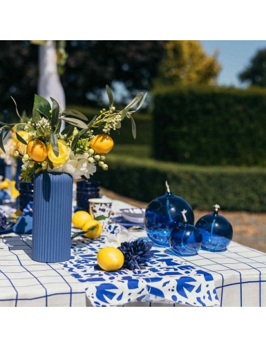Beauty Home Βάζο γυάλινο Zoé ματ – Μπλε ίντιγκο Ø8,5x20cm – 920ml