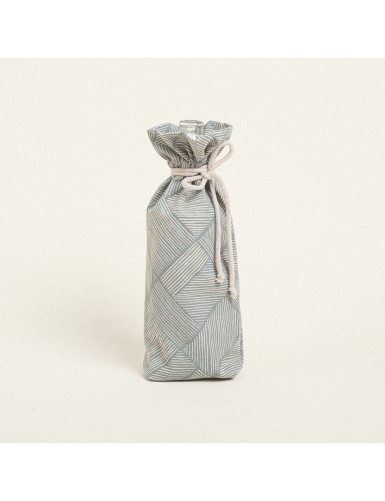 Beauty Home ΜΠΟΥΚΑΛΟΘΗΚΗ ΜΕ ΚΟΡΔΟΝΙ 33 x 15 cm ΔΙΑΓΩΝΙΕΣ ΓΡΑΜΜΕΣ ΜΠΕΖ