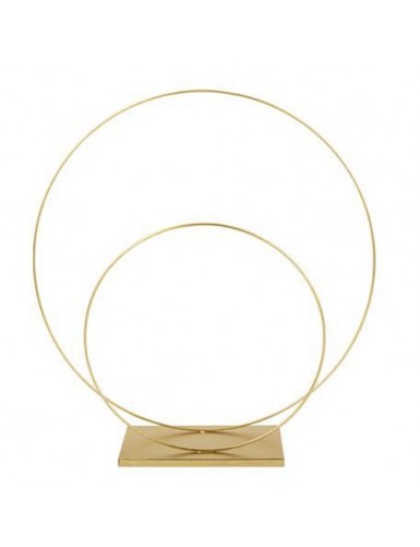 Beauty Home ΜΕΤΑΛΙΚΟΣ ΚΥΚΛΟΣ ΔΙΠΛΟΣ ΧΡΥΣΟΣ 40,5 cm, Ø 38,5 cm Ø 26 cm