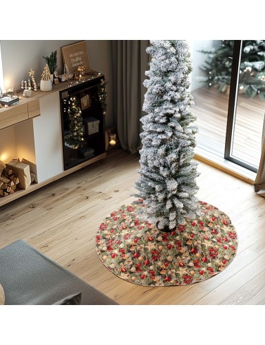 Beauty Home ΠΟΔΙΑ ΔΕΝΤΡΟΥ 90 CM ΣΤΟΦΑ HAPPY HOLIDAY