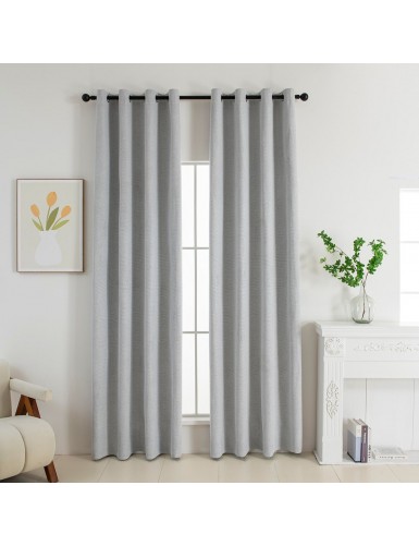 Beauty Home Κουρτίνα Full Blackout σκίασης με 8 κρίκους Elite Art 8392 Silver-Νο4 140x270 Γκρι