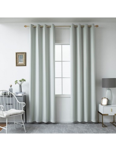 Beauty Home Κουρτίνα Blackout σκίασης με 8 κρίκους Ideal Art 8400 140x270 Γκρι