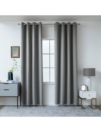 Beauty Home Κουρτίνα Blackout σκίασης με 8 κρίκους Art Ideal 8400 140x270 Ανθρακίτης