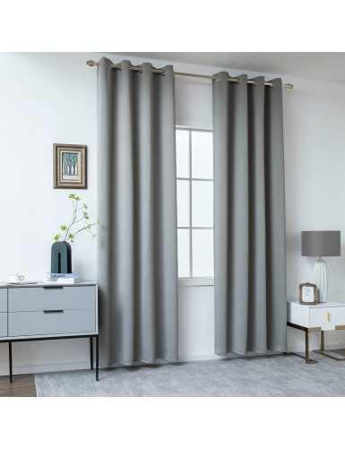 Beauty Home Κουρτίνα Blackout σκίασης με 8 κρίκους Art Ideal 8400 140x270 Ανθρακίτης